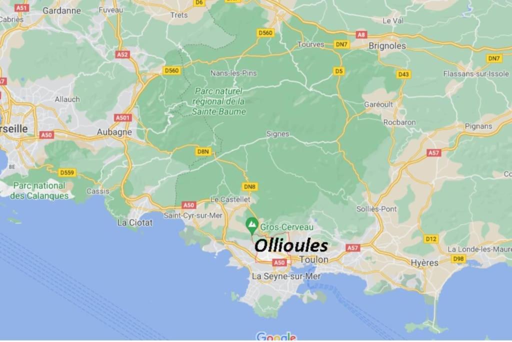 Logement Cosy Cuisine / Terrasse / Bbq Ollioules Exterior foto